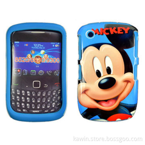 Water Transfer Printing PC + Silicone Cover for BlackBerry 8520